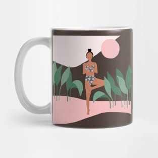 Yoga girl in the morning Mug